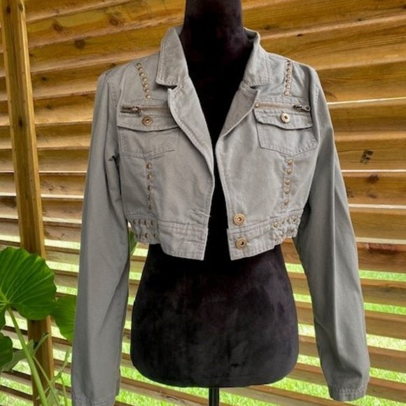 MISS LILI  Olive  Crop Jacket | Size XL - Picture 1 of 7